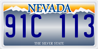 NV license plate 91C113