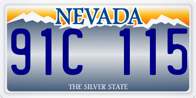 NV license plate 91C115