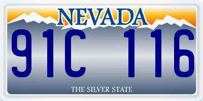 NV license plate 91C116