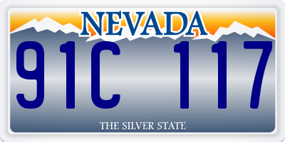 NV license plate 91C117