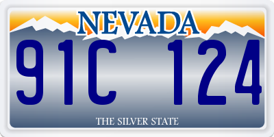 NV license plate 91C124