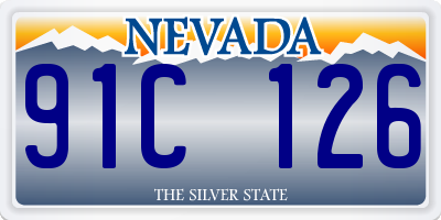 NV license plate 91C126