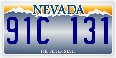 NV license plate 91C131