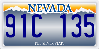 NV license plate 91C135