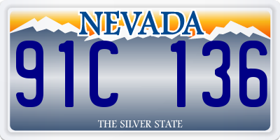 NV license plate 91C136