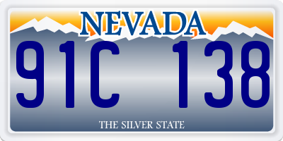 NV license plate 91C138