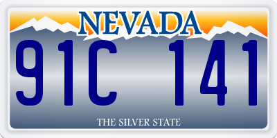 NV license plate 91C141