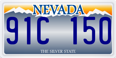 NV license plate 91C150