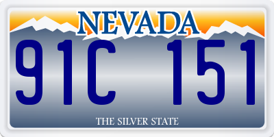 NV license plate 91C151