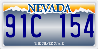 NV license plate 91C154