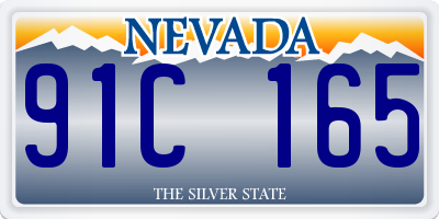 NV license plate 91C165