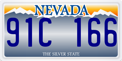 NV license plate 91C166