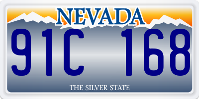 NV license plate 91C168