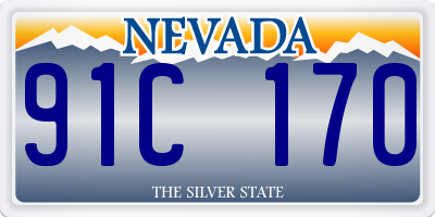 NV license plate 91C170