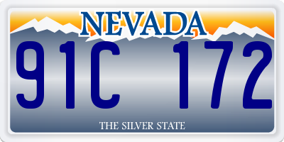 NV license plate 91C172