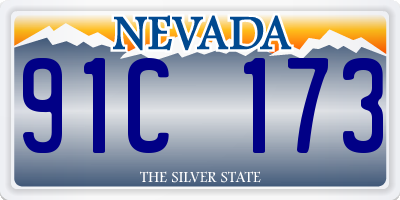 NV license plate 91C173
