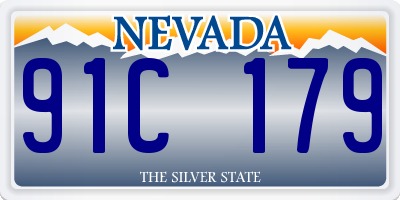 NV license plate 91C179