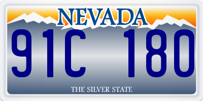 NV license plate 91C180