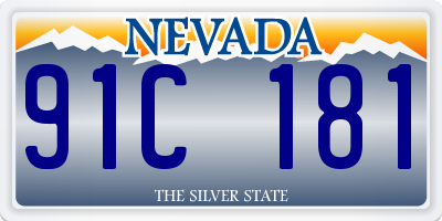 NV license plate 91C181