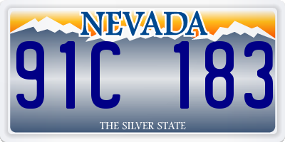 NV license plate 91C183