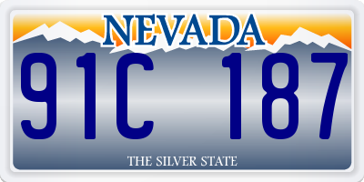 NV license plate 91C187
