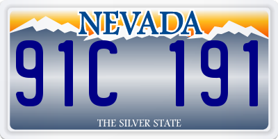 NV license plate 91C191