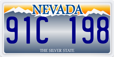 NV license plate 91C198