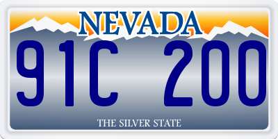 NV license plate 91C200