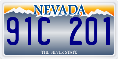 NV license plate 91C201