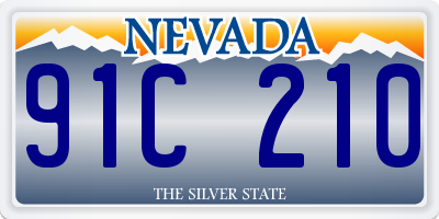 NV license plate 91C210