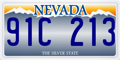 NV license plate 91C213