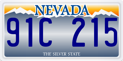 NV license plate 91C215