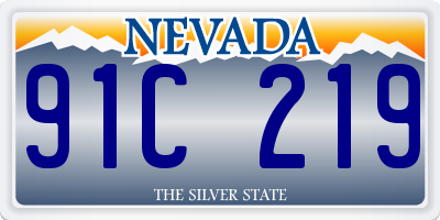 NV license plate 91C219