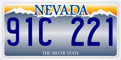 NV license plate 91C221