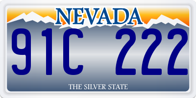 NV license plate 91C222