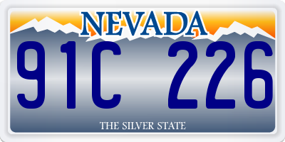 NV license plate 91C226