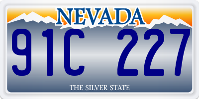 NV license plate 91C227