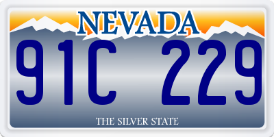 NV license plate 91C229