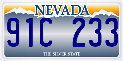 NV license plate 91C233