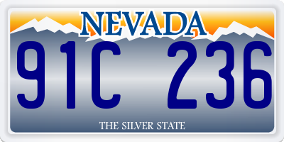 NV license plate 91C236