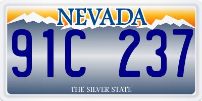 NV license plate 91C237