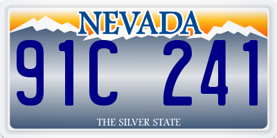 NV license plate 91C241