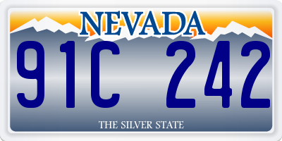NV license plate 91C242