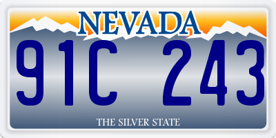 NV license plate 91C243