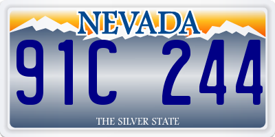 NV license plate 91C244