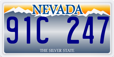 NV license plate 91C247
