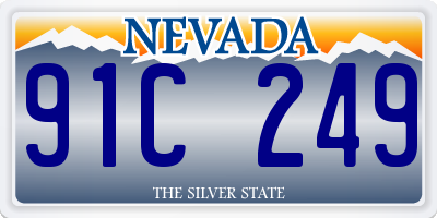 NV license plate 91C249