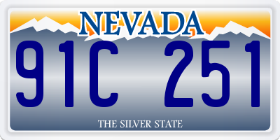 NV license plate 91C251