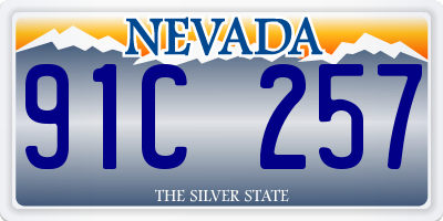 NV license plate 91C257