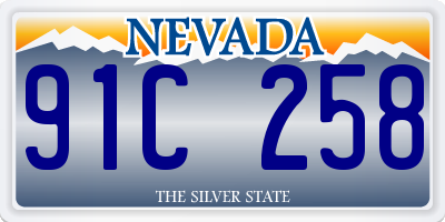 NV license plate 91C258